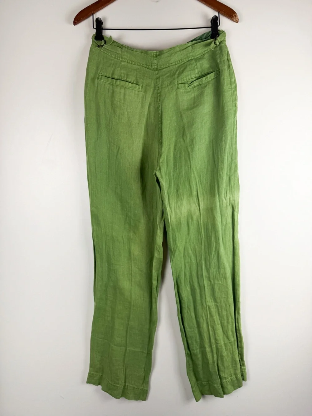 Sundance Oaklee Easy linen wide leg pants size Sz 8 NEW Green Beach Resort
